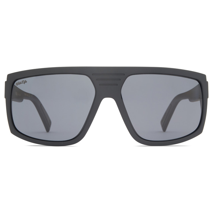 VonZipper Quazzi Polarized – Sunglasses Gray - Fasthouse Black Satin/Vintage