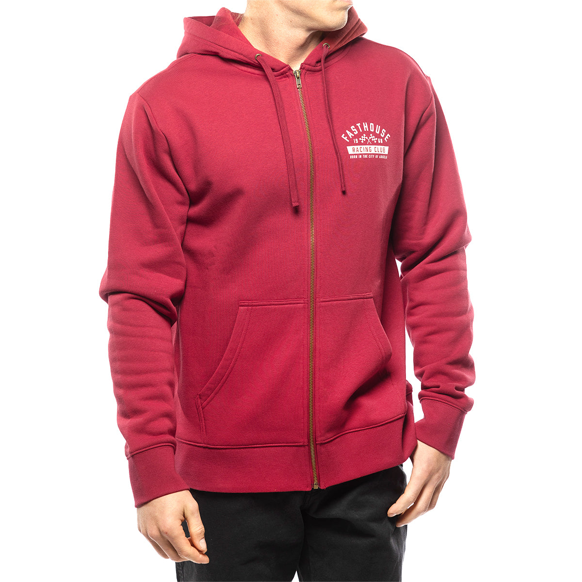 Acclaim Hooded Zip Up - Cardinal