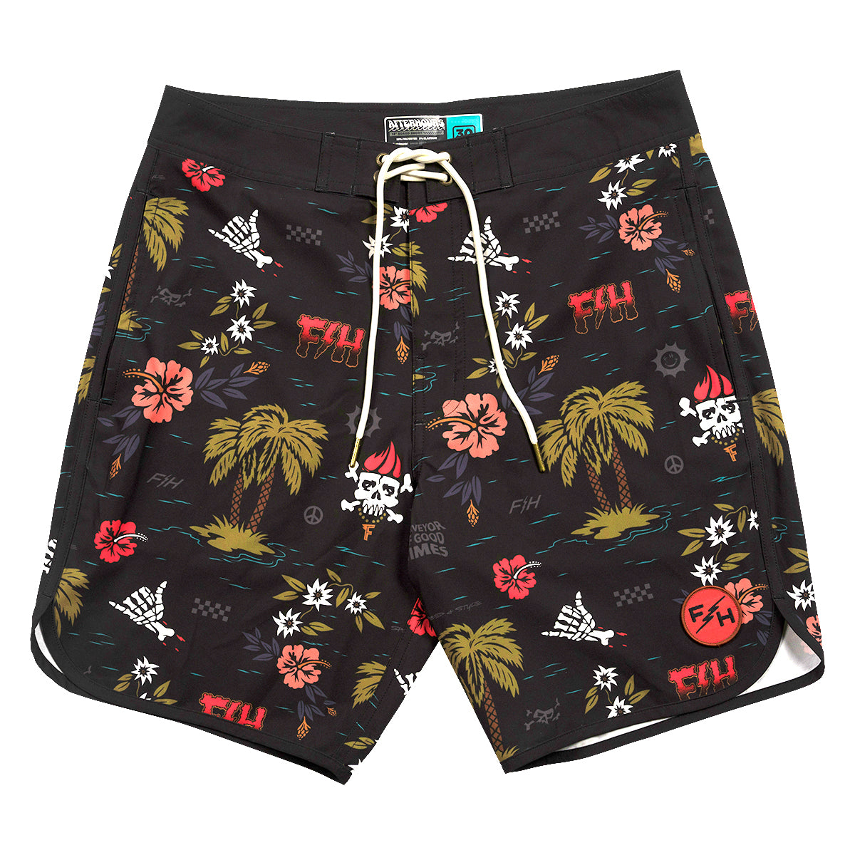 After Hours 18" 3-Pocket Tribe Boardshort - Black