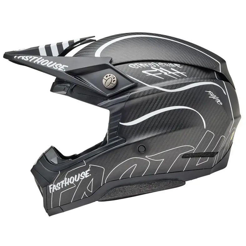 Bell Moto-10 Spherical Fasthouse Raven Helmet - Matte Black/White