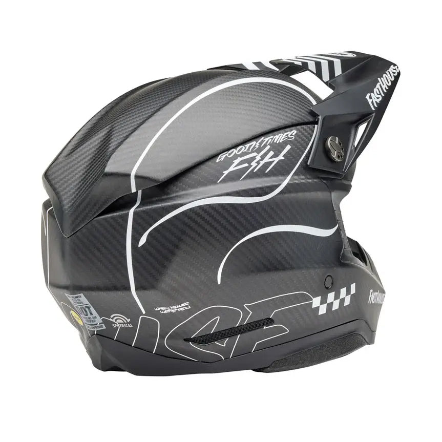 Bell Moto-10 Spherical Fasthouse Raven Helmet - Matte Black/White