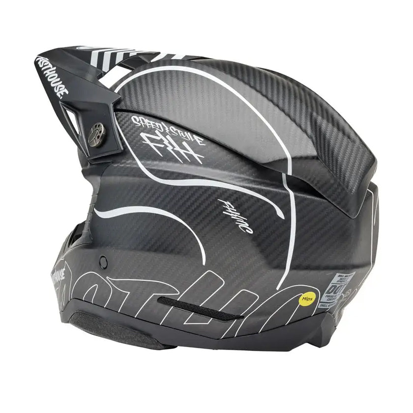 Bell Moto-10 Spherical Fasthouse Raven Helmet - Matte Black/White