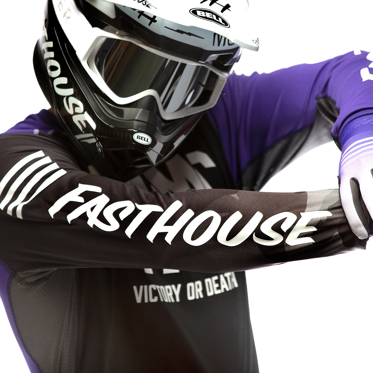 Fasthouse Grindhouse Rufio 2023 Motocross Jersey - Black / Purple