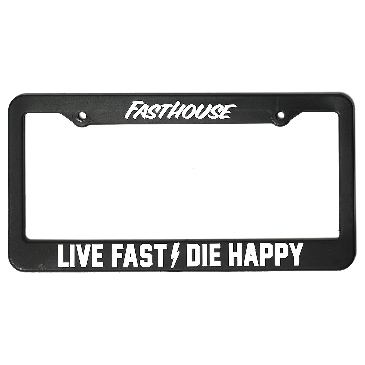 Live Fast Die Happy License Plate Frame