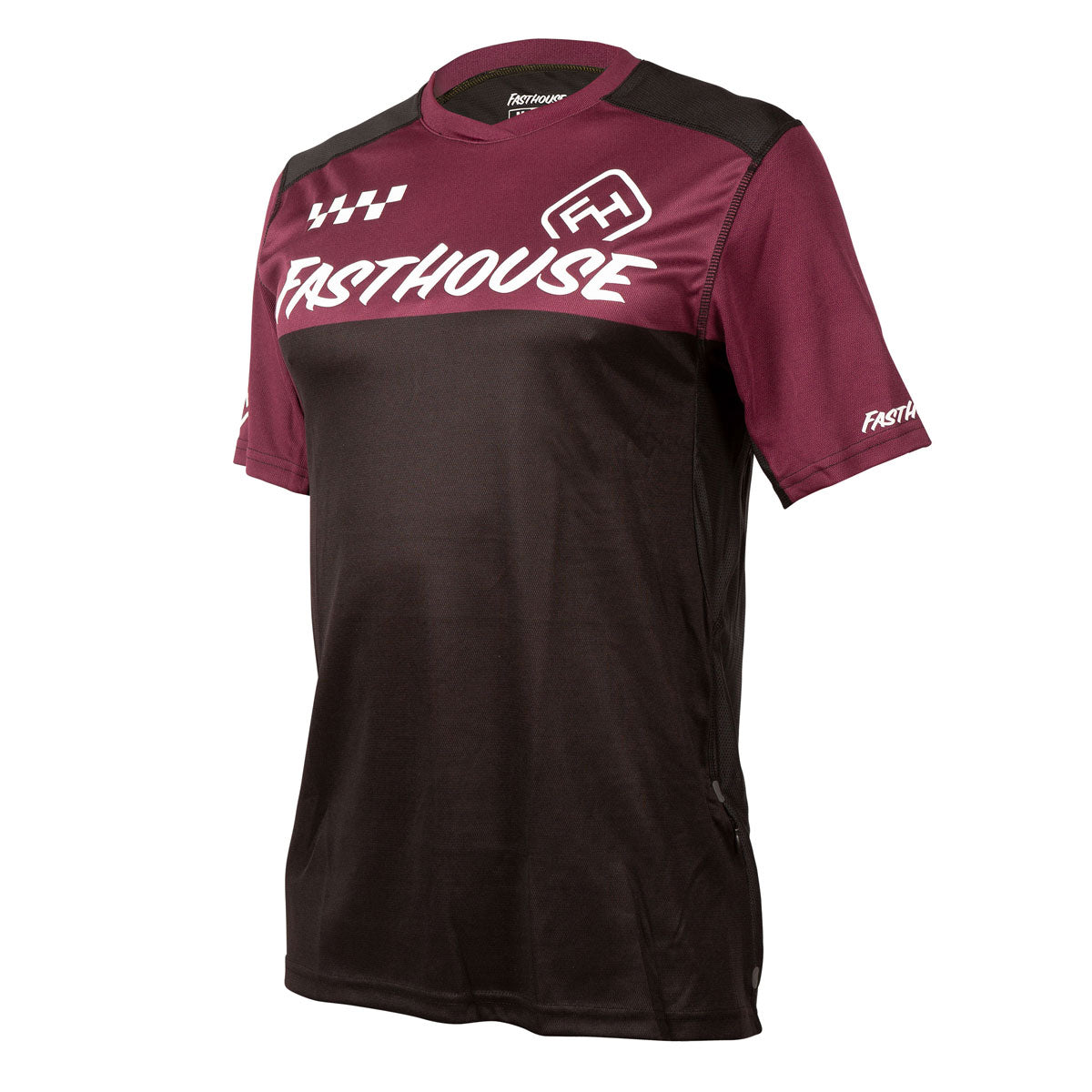 Front- Alloy Block SS Jersey - Maroon/Black