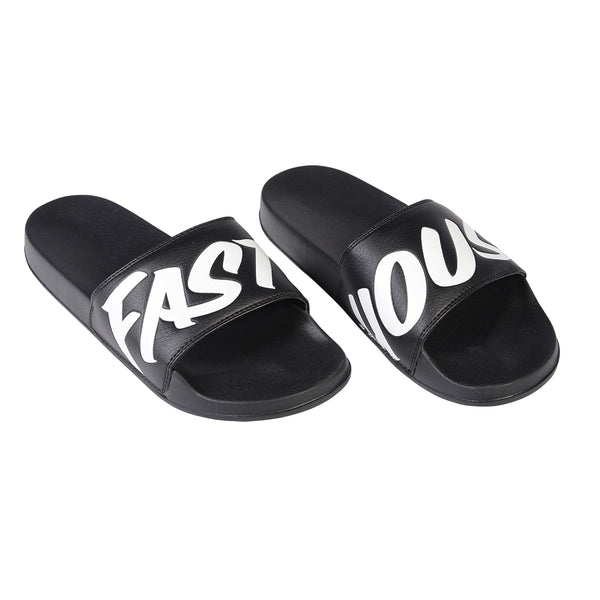 Logo Slide Sandals - Black – Fasthouse