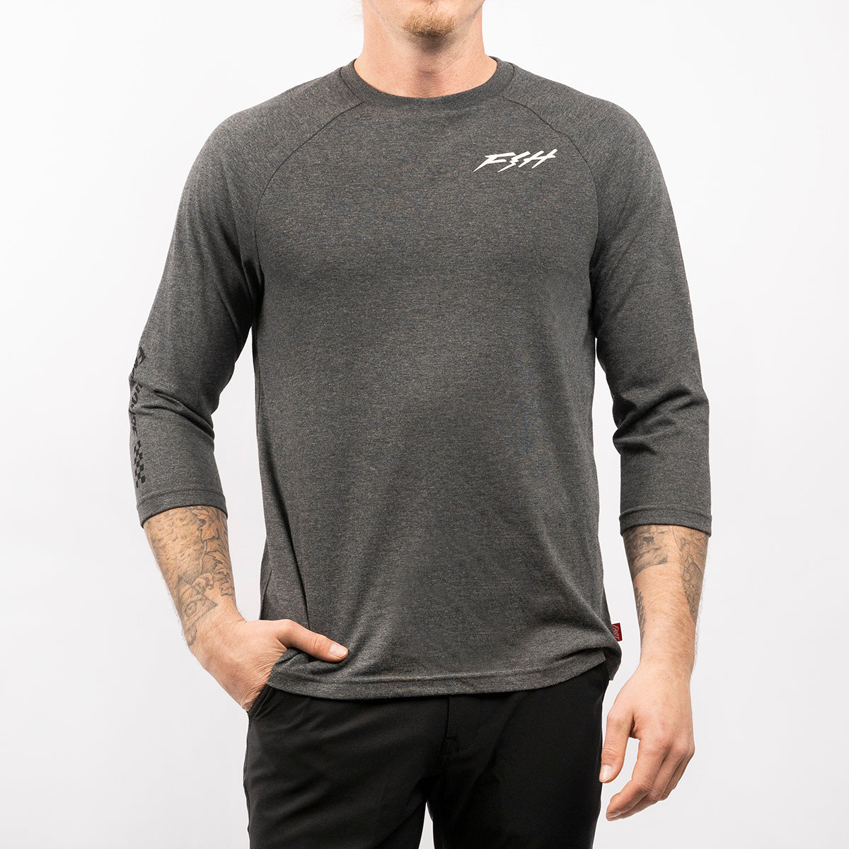 Rush Raglan Tech Tee - Charcoal Heather