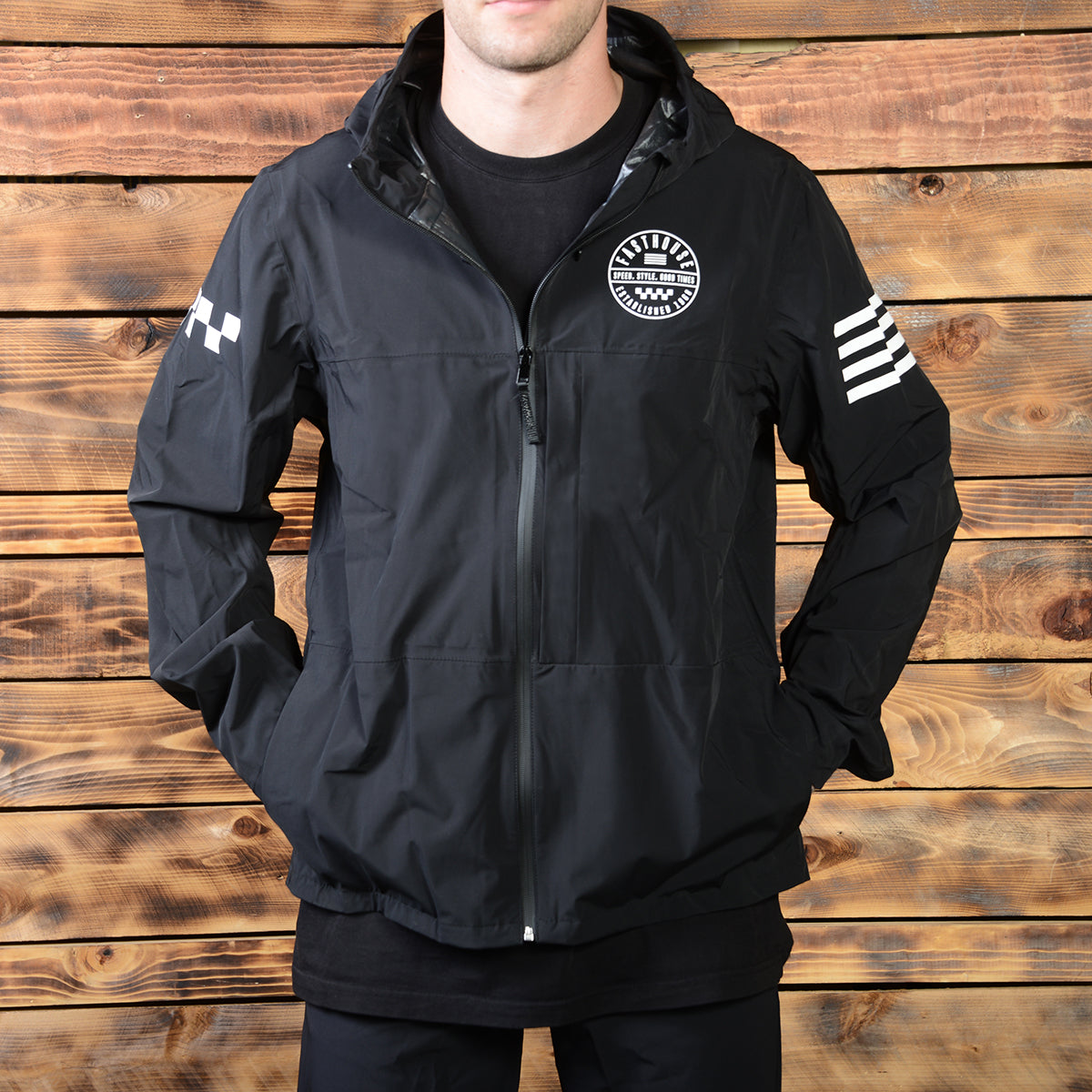 Statement Packable Windbreaker - Black